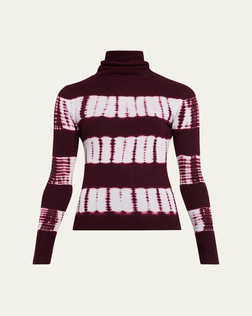 Cara Cara Women's Red Reese Turtleneck Tie-Dyed Top