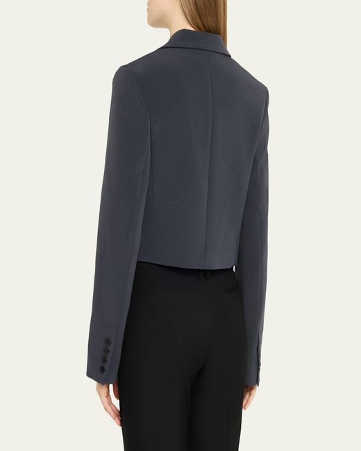 Nanushka Blue Sinead Cropped Tailored Jacket