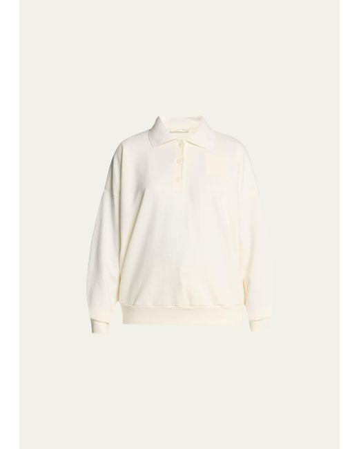 The Row Natural Corzas Oversized Cotton Polo Shirt