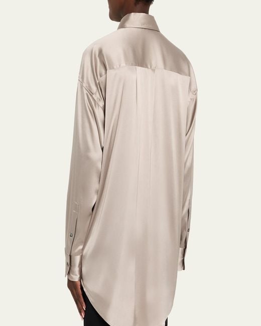 Tom Ford Natural Button-Down Silk Shirt