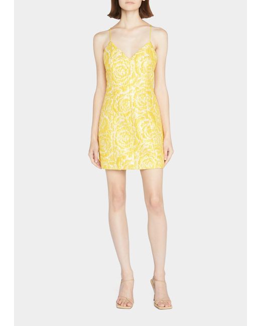 tayla structured lantern mini dress