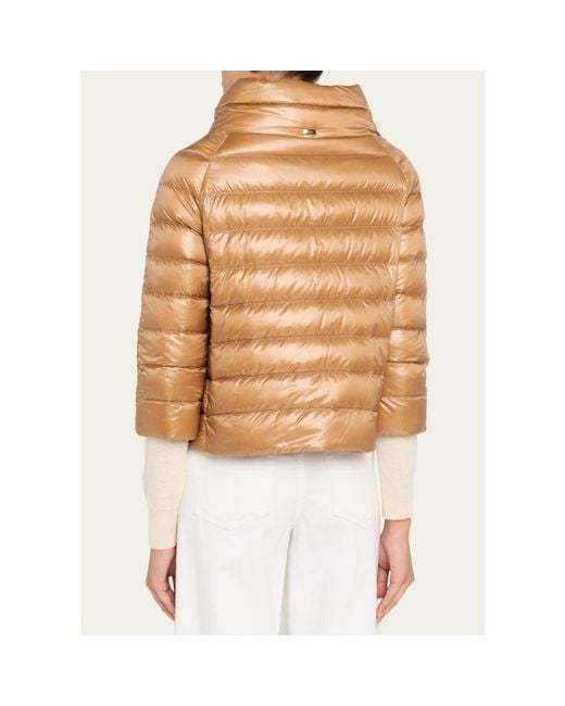 Herno Natural Sofia Ultra-Lightweight Down Bolero Jacket