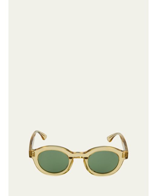 Thierry Lasry Green Olympy 656 Acetate Round Sunglasses