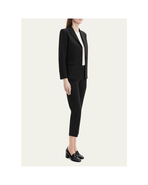 Theory Black Traceable Wool Slim Single-Breasted Blazer