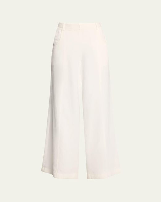 Twp Natural Dees Wide-Leg Linen-Blend Trousers
