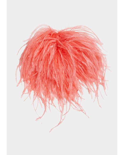 Indress White Ostrich Feather Brooch