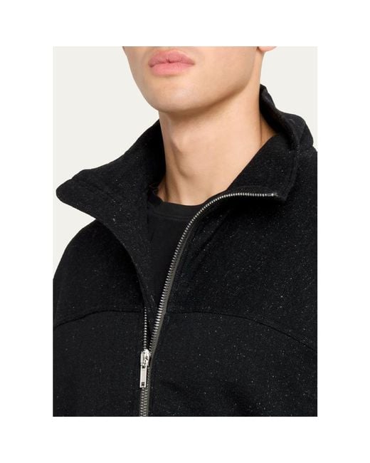 Rick Owens Black High Neck Full-Zip Jacket for men