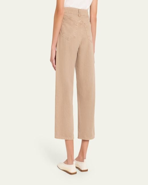 L'Agence Natural Liora High-Rise Wide Cropped Jeans