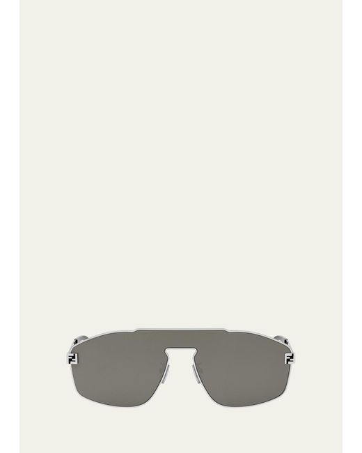 Fendi Gray Sky Shield Sunglasses for men