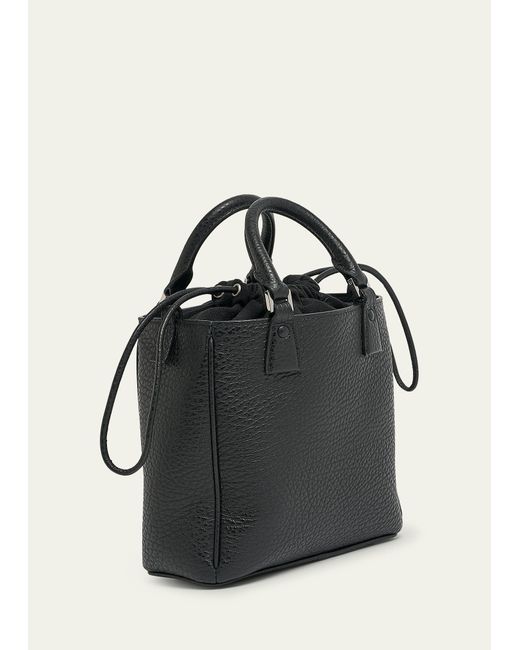 Maison Margiela Black 5ac Drawstring Leather Top-handle Bag