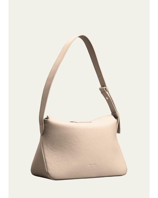 Tom Ford Natural Tf Mini Hobo In Grained Leather