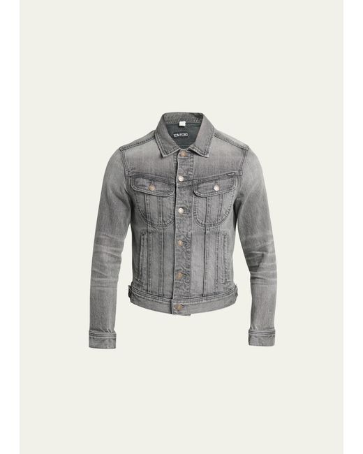 Tom Ford Gray Denim Trucker Jacket for men