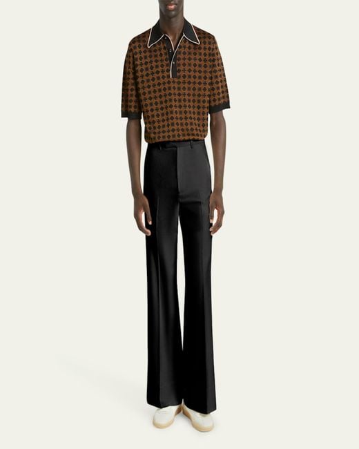 Amiri Black Creased Wool Flare Pants for men