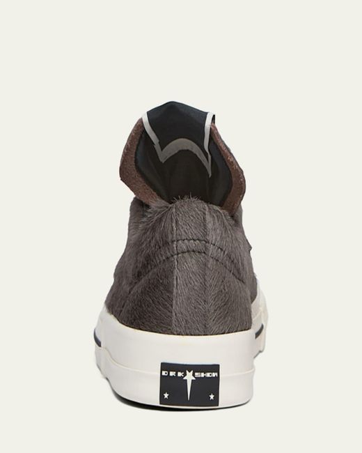 Rick Owens White X Converse Onestr Calf Hair Low-Top Sneakers for men