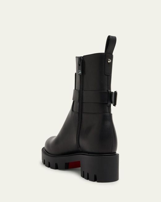 Christian Louboutin Black Dianouchette Leather Sole Ankle Boots