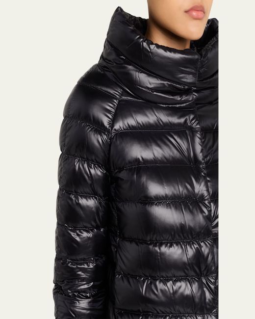 Herno Black Sofia Ultra-Lightweight Down Bolero Jacket