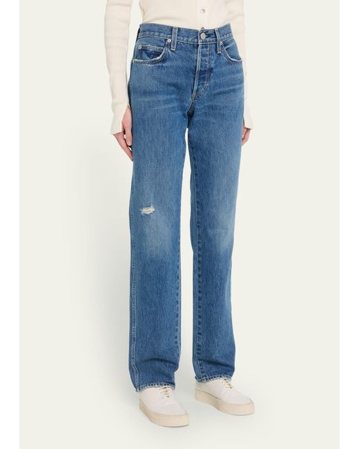 Amo Denim Blue Charlotte Straight-leg Jeans