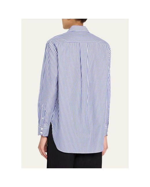 Rag & Bone Blue Maxine Striped Button-Front Shirt