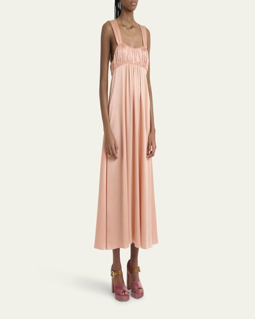 Chloé Pink Aria Ankle-Strap Platform Sandals