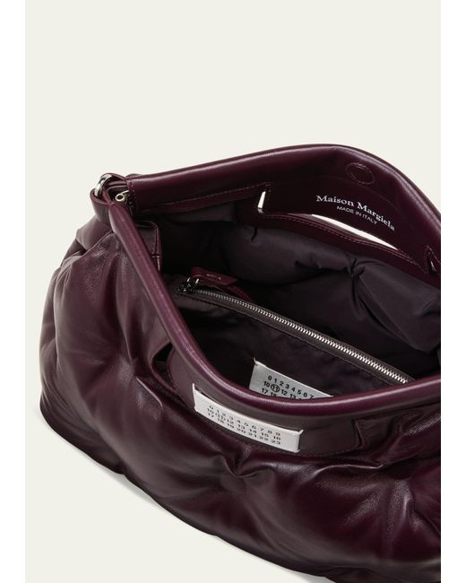 Maison Margiela Purple Glam Slam Classique Medium Quilted Clutch Bag