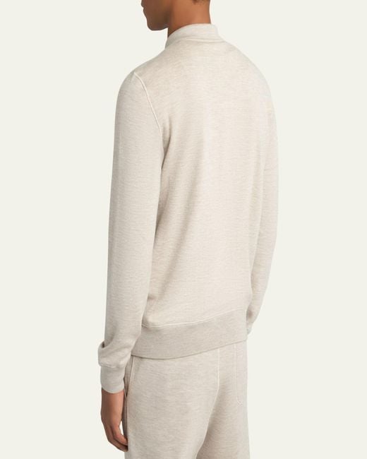 Brioni Blue Full-Zip Blouson Jacket for men