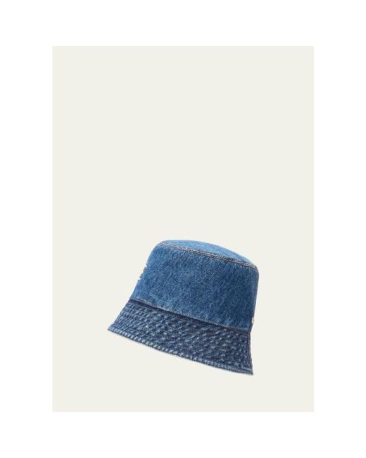 Loewe Blue Logo Denim Bucket Hat