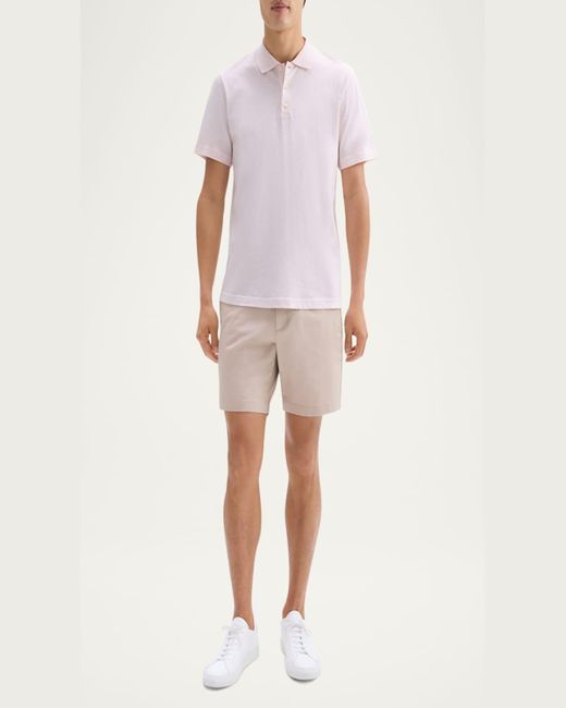 Theory Men's Bron Polo Shirt – Lightweight Slubbed Cotton With Point Collar | Casual To Dressy Style