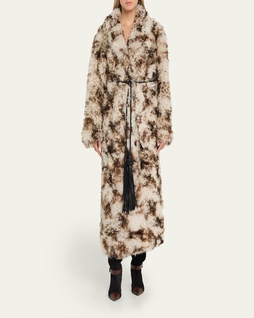 Ulla Johnson White Ceryse Long Shearling Coat