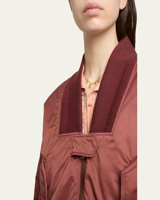 Chloé Red Short Bomber Jacket