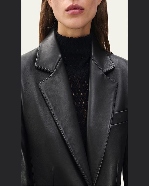 Rag & Bone Blue Ash Leather Blazer