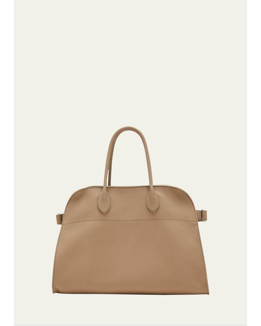 The Row Natural Margaux 15 Calfskin Tote Satchel Bag