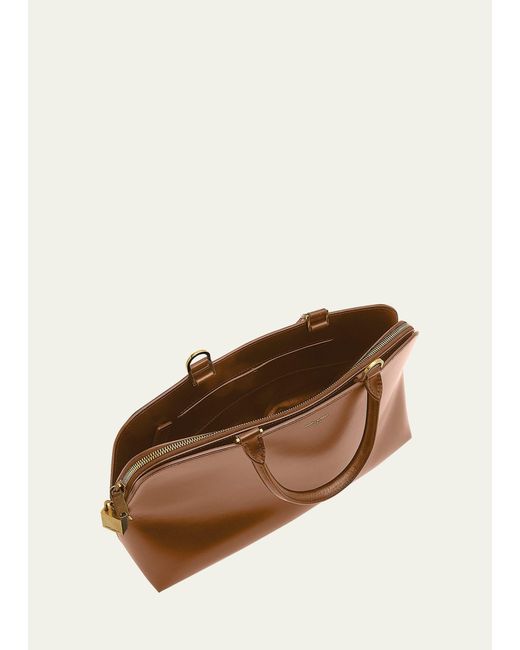 Saint Laurent Brown Sac De Jour Doctor Top-handle Bag In Smooth Leather