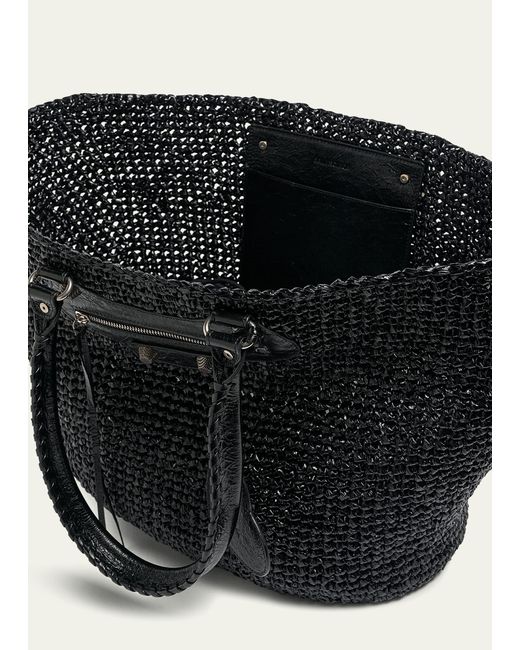 Balenciaga Black Le Cagole Large Basket Tote Bag