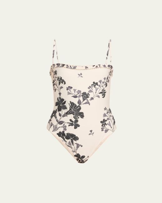Agua By Agua Bendita Limon Habitat Ruffled One-Piece Swimsuit...