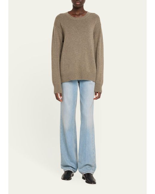 The Row Natural Fiji Cashmere Knit Sweater