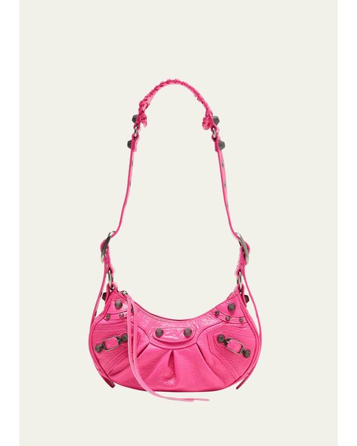 Balenciaga Pink Le Cagole Xs Zip Leather Shoulder Bag