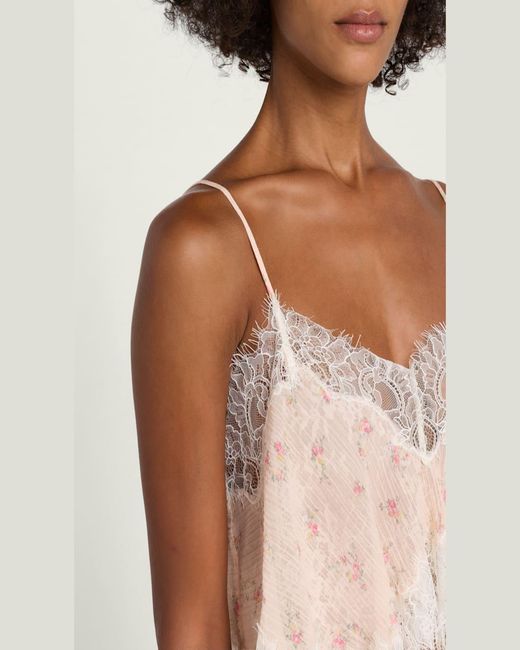 LoveShackFancy Natural Elysia Silk Crop Top