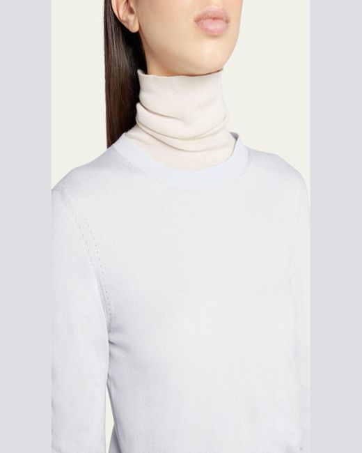 Loro Piana Natural Long-Sleeve Cashmere Sweater