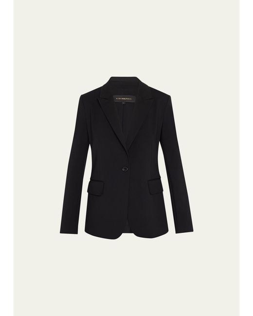 Kobi Halperin Black Collette Peak-Lapel Single-Button Jacket