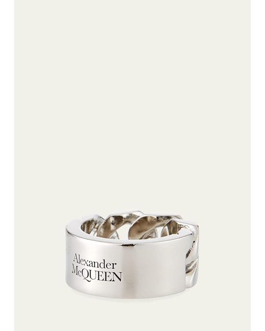 Alexander McQueen Natural Identity Chain Ring for men