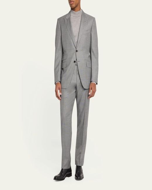 Tom Ford Gray Modern Fit Sharkskin Suit for men