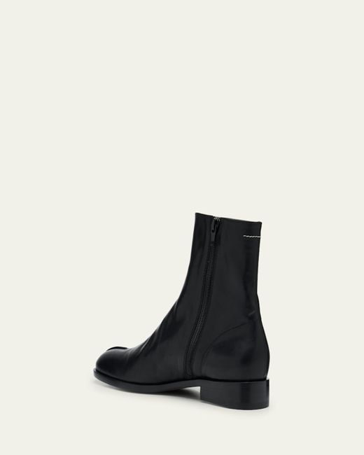 MM6 by Maison Martin Margiela Black Leather Chelsea Boots