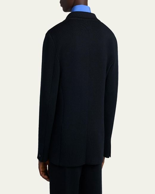 Tom Ford Blue Double-Face Wool Sweater Jacket for men