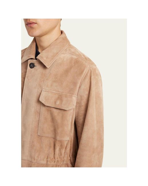 Brioni Black Suede Field Jacket for men