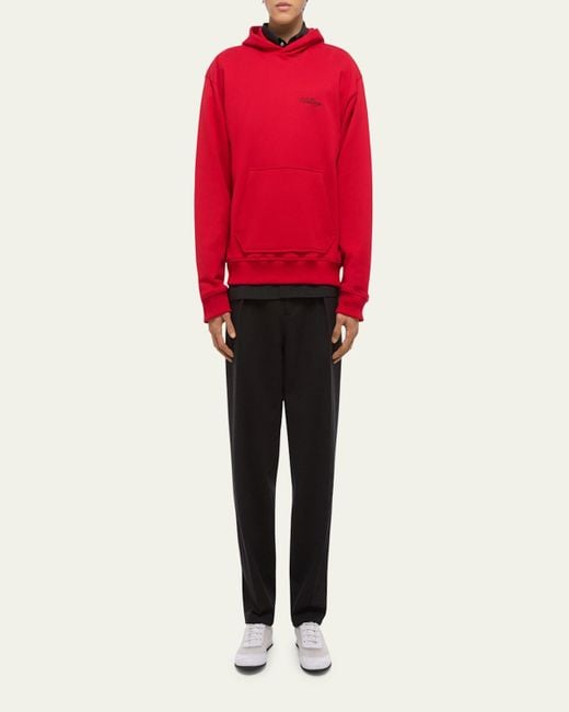 Helmut Lang Red Sketch Hoodie for men