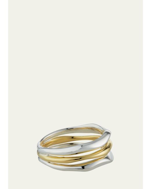 Ippolita Natural Triple-band Squiggle Ring In Chimera