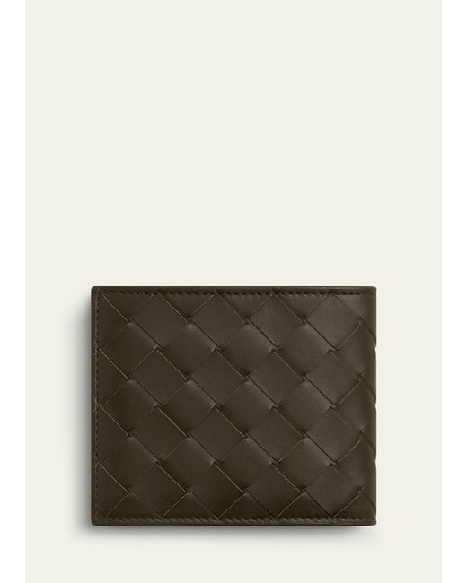 Bottega Veneta Multicolor Intrecciato 15 Bicolor Leather Bifold Wallet for men