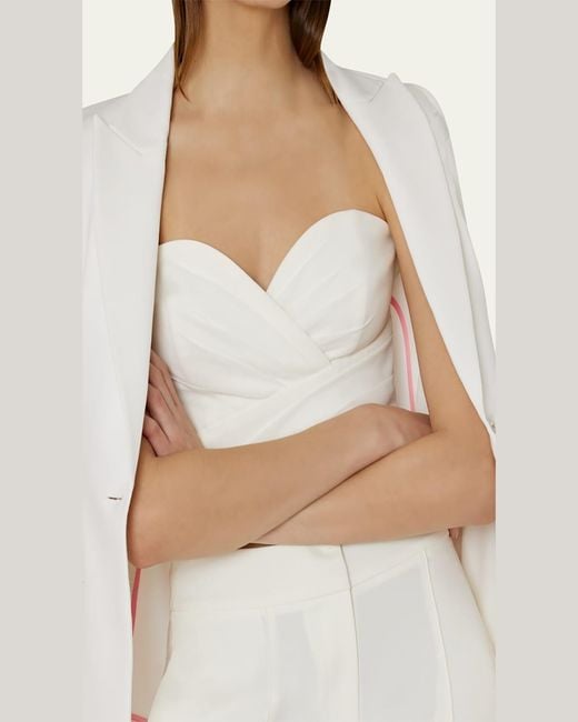MILLY Black Avery Single-Button Cady Blazer