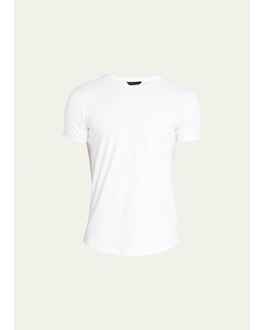 Monfrere White Dann Solid Crew T-Shirt for men