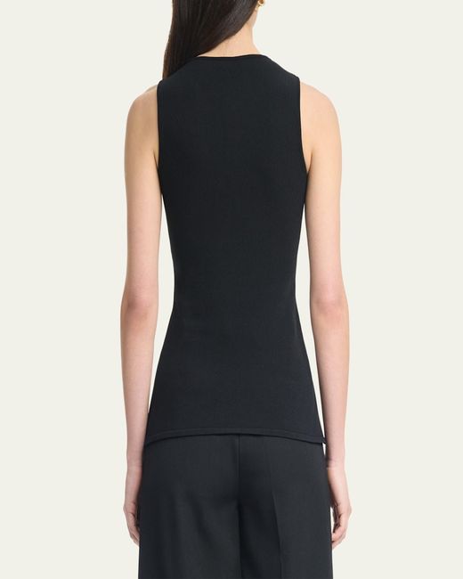 Altuzarra Black Happer Button-Front Top